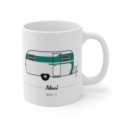 Ideal Model 17 (1954), Ceramic Mug - Vintage Trailer Field Guide
