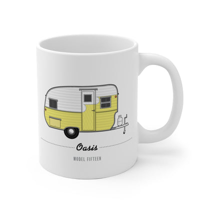 Oasis Fifteen (1957), Ceramic Mug - Vintage Trailer Field Guide