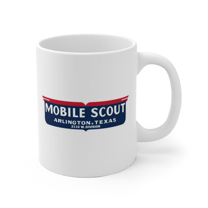 Mobile Scout Manufacturer Logo, Ceramic Mug - Vintage Trailer Field Guide