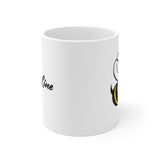 Bee Line Queen Bee character, Ceramic Mug - Vintage Trailer Field Guide