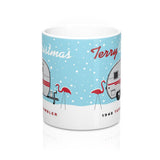 Terry Christmas / 1948 Terry Rambler, Ceramic Mug 11 oz - Vintage Trailer Field Guide