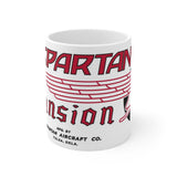 Spartan Mansion Logo Wraparound, Ceramic Mug - Vintage Trailer Field Guide